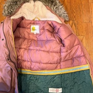 Mini Boden Parka with hood.